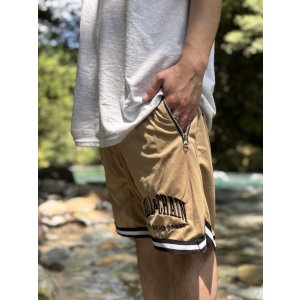 画像4: 送料無料 FUCKIN' MELLOW CLOTHING / Long Beach Posse artwork by PICTURE MOUSE バスケショーツ カーキ