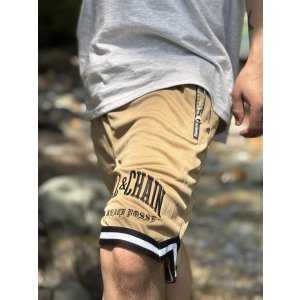 画像5: 送料無料 FUCKIN' MELLOW CLOTHING / Long Beach Posse artwork by PICTURE MOUSE バスケショーツ カーキ