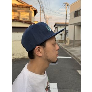 画像14: FUCKIN' MELLOW / RESPECT Artwork by WACKY  スナップバックキャップ ネイビー/ライトブルー