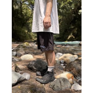 画像6: 送料無料 FUCKIN' MELLOW CLOTHING / "Hula Logo" designed by LOWHIDE コーデュロイ イージーショーツ ブラック