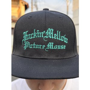 画像2: FUCKIN' MELLOW CLOTHING x PICTURE MOUSE / スナップバックメッシュキャップ ブラック/グリーン