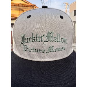 画像2: FUCKIN' MELLOW CLOTHING x PICTURE MOUSE / スナップバックメッシュキャップ グレー/グリーン