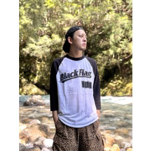 画像4: 送料無料 BLACK FLAG / Logo ラグラン七分Tシャツ SST Records Official