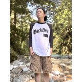 送料無料 BLACK FLAG / Logo ラグラン七分Tシャツ SST Records Official