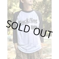 送料無料 XL4枚で終了 BLACK FLAG / Logo ラグラン七分Tシャツ SST Records Official
