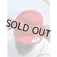 送料無料 ラスト1枚で終了 MORE FUCK / More Fuk メッシュスナップバックキャップ レッド