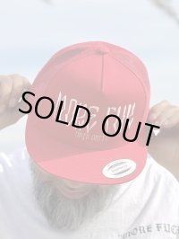 送料無料 ラスト1枚で終了 MORE FUCK / More Fuk メッシュスナップバックキャップ レッド