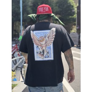 画像3: 送料無料 MORE FUCK / Opie Owl ポケットTシャツ ブラック