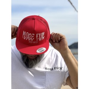 画像2: 送料無料 ラスト1枚で終了 MORE FUCK / More Fuk メッシュスナップバックキャップ レッド