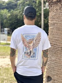 送料無料 MORE FUCK / Opie Owl ポケットTシャツ ホワイト