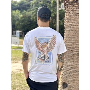 画像1: 送料無料 MORE FUCK / Opie Owl ポケットTシャツ ホワイト