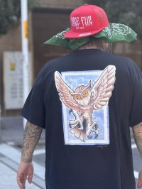 送料無料 MORE FUCK / Opie Owl ポケットTシャツ ブラック