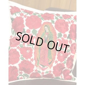 画像3: ラスト1個で終了 送料無料 ESTRELLA STANDARD / GUATEMALA  ALL刺繍 グアダルーペ 薔薇 クッションカバー&ヌードクッションセット ホワイト