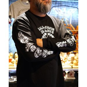 画像2: 送料無料 SK OLDIES x BALL&CHAIN Collaboration L/S T-shirts Designed by BLACKSTAR TATTOO JUN BLACK
