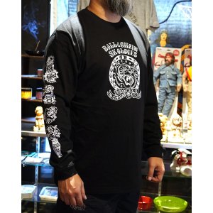 画像7: 送料無料 SK OLDIES x BALL&CHAIN Collaboration L/S T-shirts Designed by BLACKSTAR TATTOO JUN BLACK