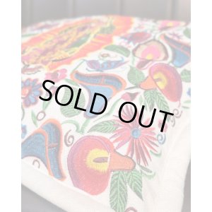 画像5: ラスト1個で終了 送料無料 ESTRELLA STANDARD / GUATEMALA  ALL刺繍 グアダルーペ カラーリリー クッションカバー&ヌードクッションセット ホワイト