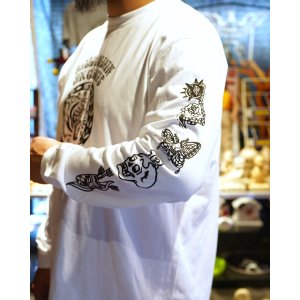 画像8: 送料無料 SK OLDIES x BALL&CHAIN Collaboration L/S T-shirts Designed by BLACKSTAR TATTOO JUN WHITE