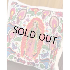 画像3: ラスト1個で終了 送料無料 ESTRELLA STANDARD / GUATEMALA  ALL刺繍 グアダルーペ カラーリリー クッションカバー&ヌードクッションセット ホワイト