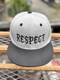FUCKIN' MELLOW / RESPECT Artwork by WACKY  スナップバックキャップ グレー/ブラック