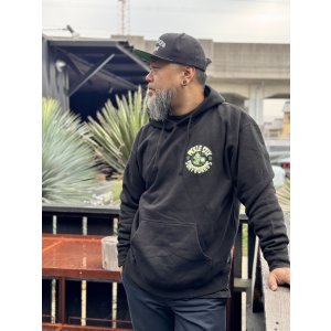 画像3: 送料無料 PICKLE STIX SURFBOARDS (SMELLY by NOFX) / PICKLE FINK プルオーバーパーカー BLACK