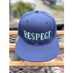 画像2: FUCKIN' MELLOW / RESPECT Artwork by WACKY  スナップバックキャップ ネイビー/ライトブルー