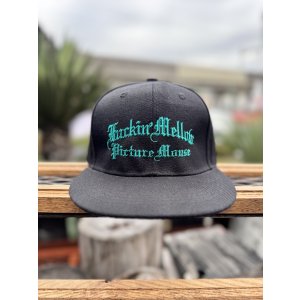 画像3: FUCKIN' MELLOW CLOTHING x PICTURE MOUSE / スナップバックキャップ ブラック/グリーン