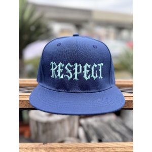 画像3: FUCKIN' MELLOW / RESPECT Artwork by WACKY  スナップバックキャップ ネイビー/ライトブルー