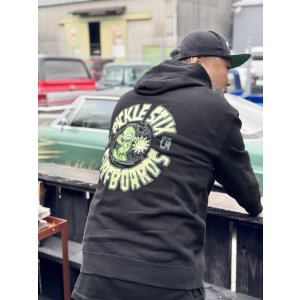 画像6: 送料無料 PICKLE STIX SURFBOARDS (SMELLY by NOFX) / PICKLE FINK プルオーバーパーカー BLACK