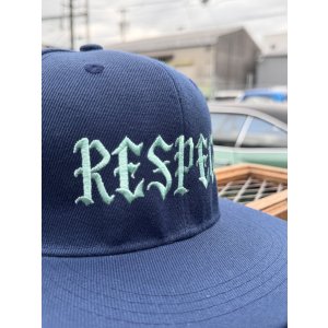 画像4: FUCKIN' MELLOW / RESPECT Artwork by WACKY  スナップバックキャップ ネイビー/ライトブルー