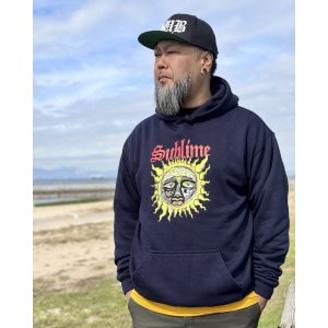 画像4: 送料無料 SUBLIME / 40oz SUN プルオーバーパーカー NAVY