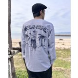 送料無料 FUCKIN' MELLOW CLOTHING / Hula Girl Artwork by LOWHIDE 長袖ポケットＴシャツ SPORTS GREY