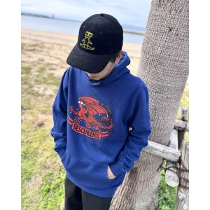 画像3: 送料無料 DESCENDENTS / Milo Dragon プルオーバーパーカー NAVY