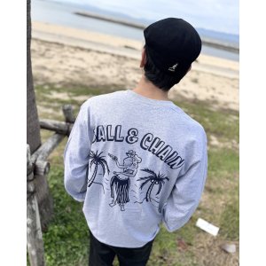 画像5: 送料無料 FUCKIN' MELLOW CLOTHING / Hula Girl Artwork by LOWHIDE 長袖ポケットＴシャツ SPORTS GREY