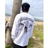 送料無料 FUCKIN' MELLOW CLOTHING / Hula Girl Artwork by LOWHIDE 長袖ポケットＴシャツ WHITE