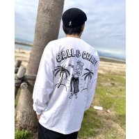 送料無料 FUCKIN' MELLOW CLOTHING / Hula Girl Artwork by LOWHIDE 長袖ポケットＴシャツ WHITE