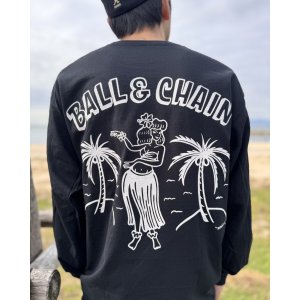 画像3: 送料無料 FUCKIN' MELLOW CLOTHING / Hula Girl Artwork by LOWHIDE 長袖ポケットＴシャツ BLACK