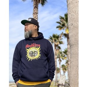 画像1: 送料無料 SUBLIME / 40oz SUN プルオーバーパーカー NAVY