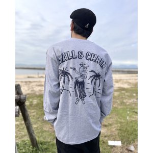 画像4: 送料無料 FUCKIN' MELLOW CLOTHING / Hula Girl Artwork by LOWHIDE 長袖ポケットＴシャツ SPORTS GREY