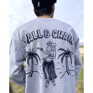 画像2: 送料無料 FUCKIN' MELLOW CLOTHING / Hula Girl Artwork by LOWHIDE 長袖ポケットＴシャツ SPORTS GREY