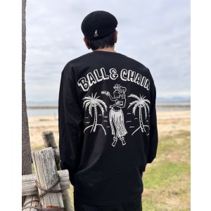 画像4: 送料無料 FUCKIN' MELLOW CLOTHING / Hula Girl Artwork by LOWHIDE 長袖ポケットＴシャツ BLACK
