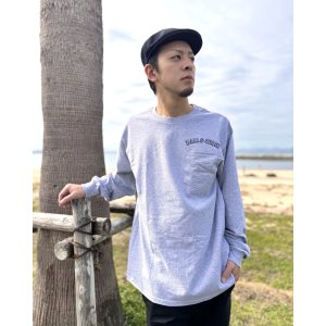 画像10: 送料無料 FUCKIN' MELLOW CLOTHING / Hula Girl Artwork by LOWHIDE 長袖ポケットＴシャツ SPORTS GREY