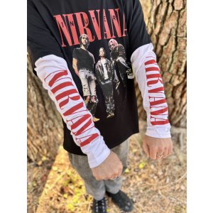 画像5: 送料無料 NIRVANA / In Utero Band Photo 長袖Tシャツ BLACK/WHITE