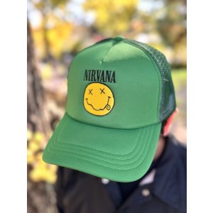 画像3: NIRVANA / Logo & Happy Face メッシュキャップ GREEN