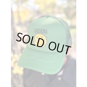 画像3: ラスト1枚で終了 NIRVANA / Logo & Happy Face メッシュキャップ GREEN