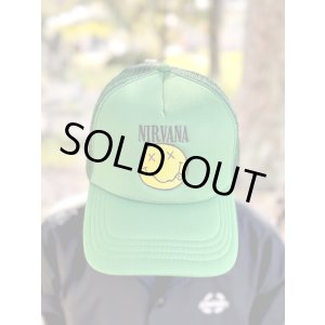 画像4: ラスト1枚で終了 NIRVANA / Logo & Happy Face メッシュキャップ GREEN