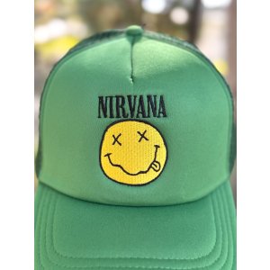 画像2: NIRVANA / Logo & Happy Face メッシュキャップ GREEN