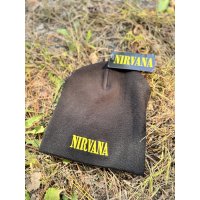 NIRVANA / Happy Face ニットキャップ BLACK