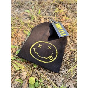 画像4: NIRVANA / Happy Face ニットキャップ BLACK