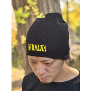 画像2: NIRVANA / Happy Face ニットキャップ BLACK