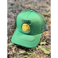 NIRVANA / Logo & Happy Face メッシュキャップ GREEN